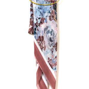 FLORAL PLEATED SCARF 90CM X 90CM (2 MUH)