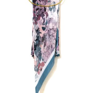 FLORAL PLEATED SCARF 90CM X 90CM (2 MUH)