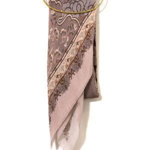 FLORAL PLEATED SCARF 90CM X 90CM (2 MUH)