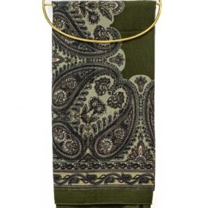 Green Mandala Design Scarf Size: 110cm x 110cm