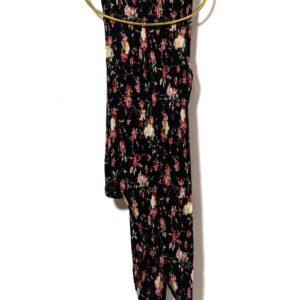 FLORAL PLEATED SCARF 90CM X 90CM (2 MUH)