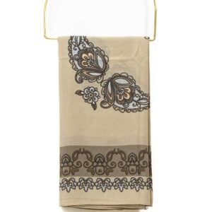 Border Mushroom Grey Scarf Size: 110cm x 110cm
